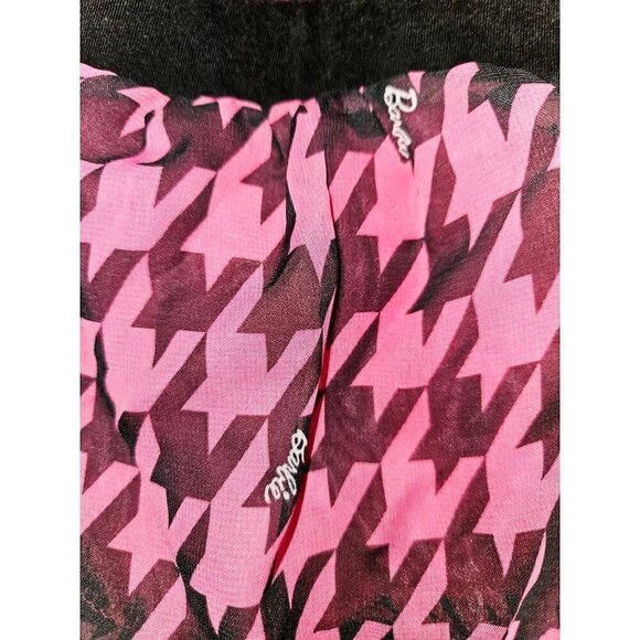 Barbie Top Girls 2T Pink Puff Tunic L/S TShirt Houndstooth Bow Graphic Print Dog - Picture 4 of 9